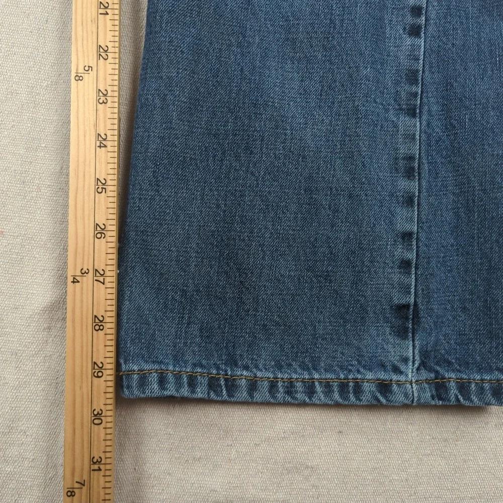 Levis Jeans Mens 36x30 Blue 527 Boot Cut Western Cowboy Distressed